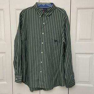 Chaps, Striped Collared Button up Shirt, Size XL